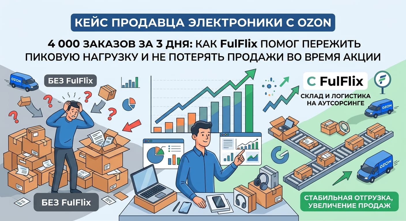 4 000 заказов за 3 дня: кейс продавца электроники с Ozon