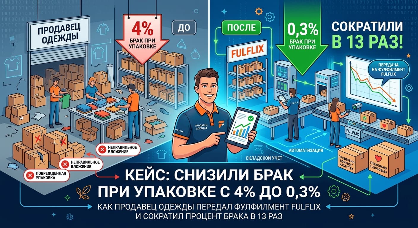 Снизили брак при упаковке с 4% до 0,3%: кейс продавца одежды