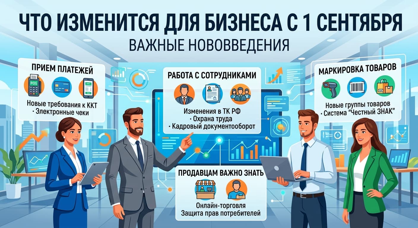 Что изменится для бизнеса с 1 сентября: важные нововведения