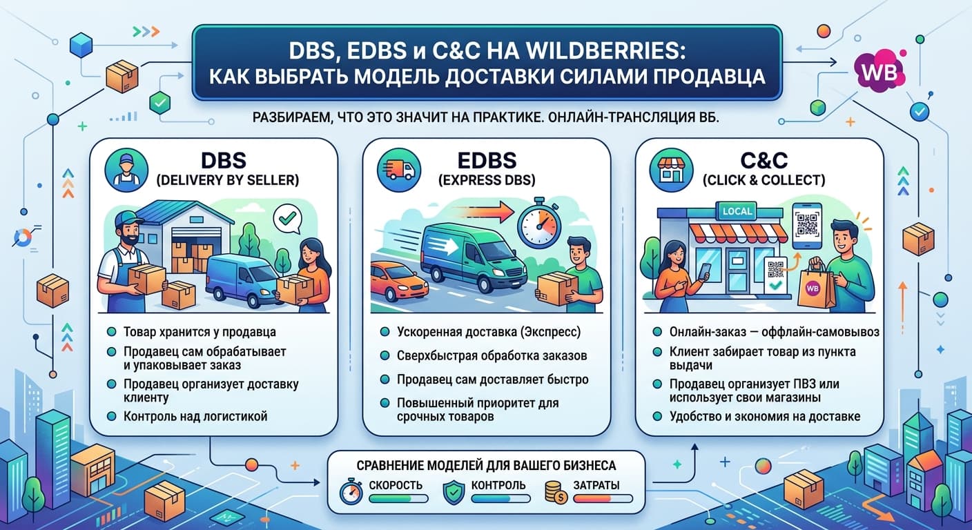 DBS, EDBS и C&C на Wildberries: как выбрать модель доставки силами продавца