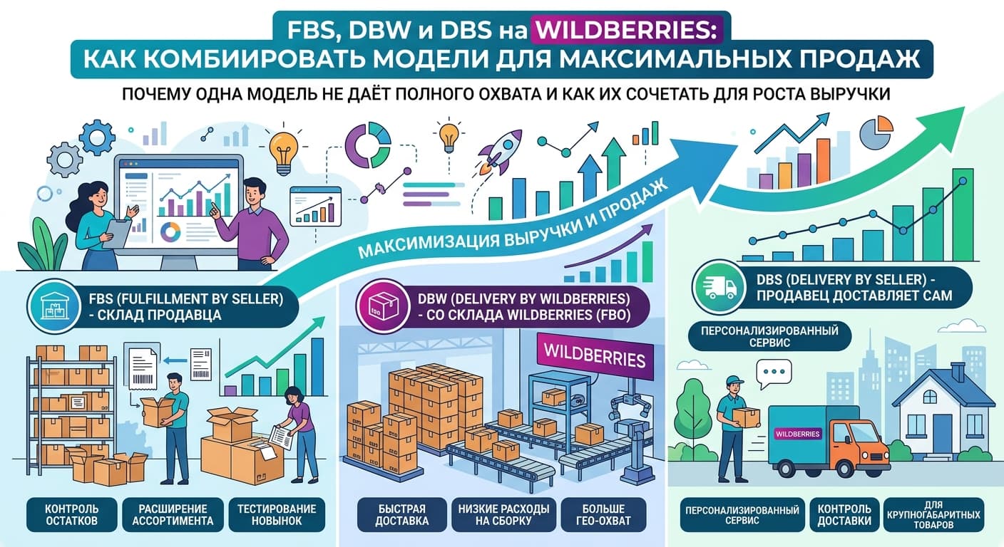 FBS, DBW и DBS на Wildberries: как комбинировать модели для максимальных продаж