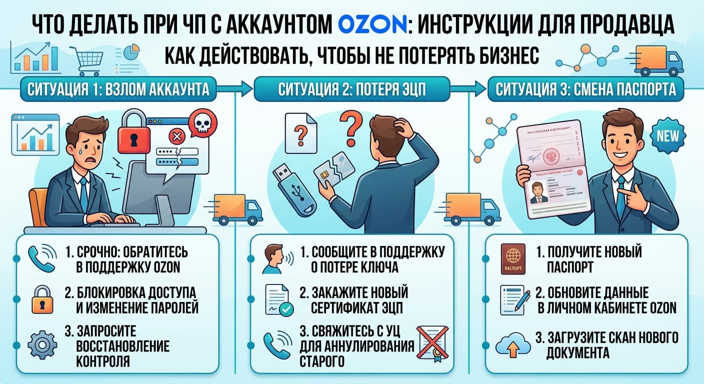 Что делать при ЧП с аккаунтом на Ozon: инструкции для продавца