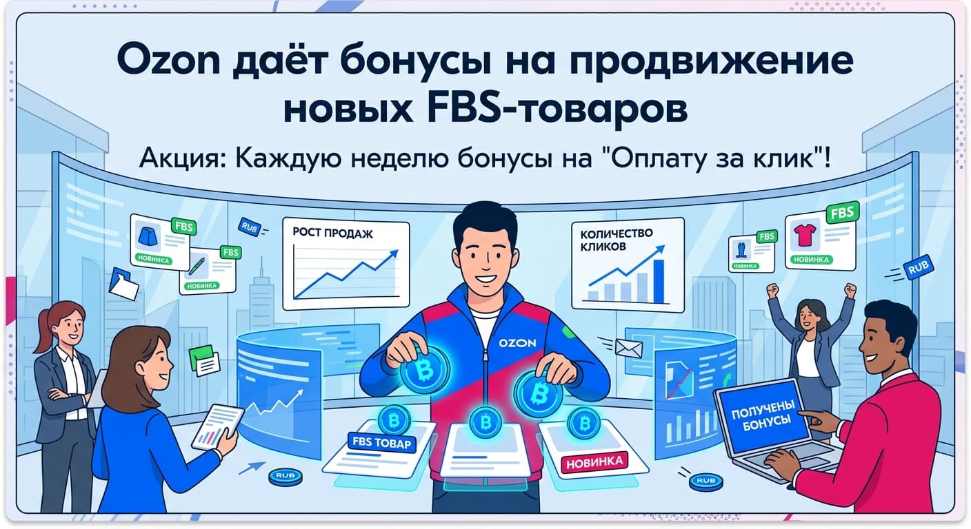 Ozon даёт бонусы на продвижение новых FBS-товаров