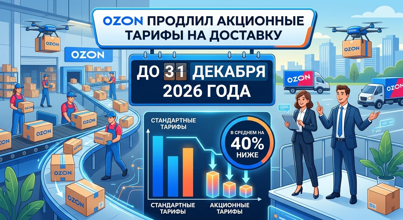 Ozon продлил акционные тарифы на доставку до конца 2026 года