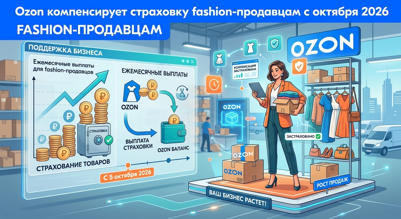Ozon компенсирует страховку fashion-продавцам с октября 2026
