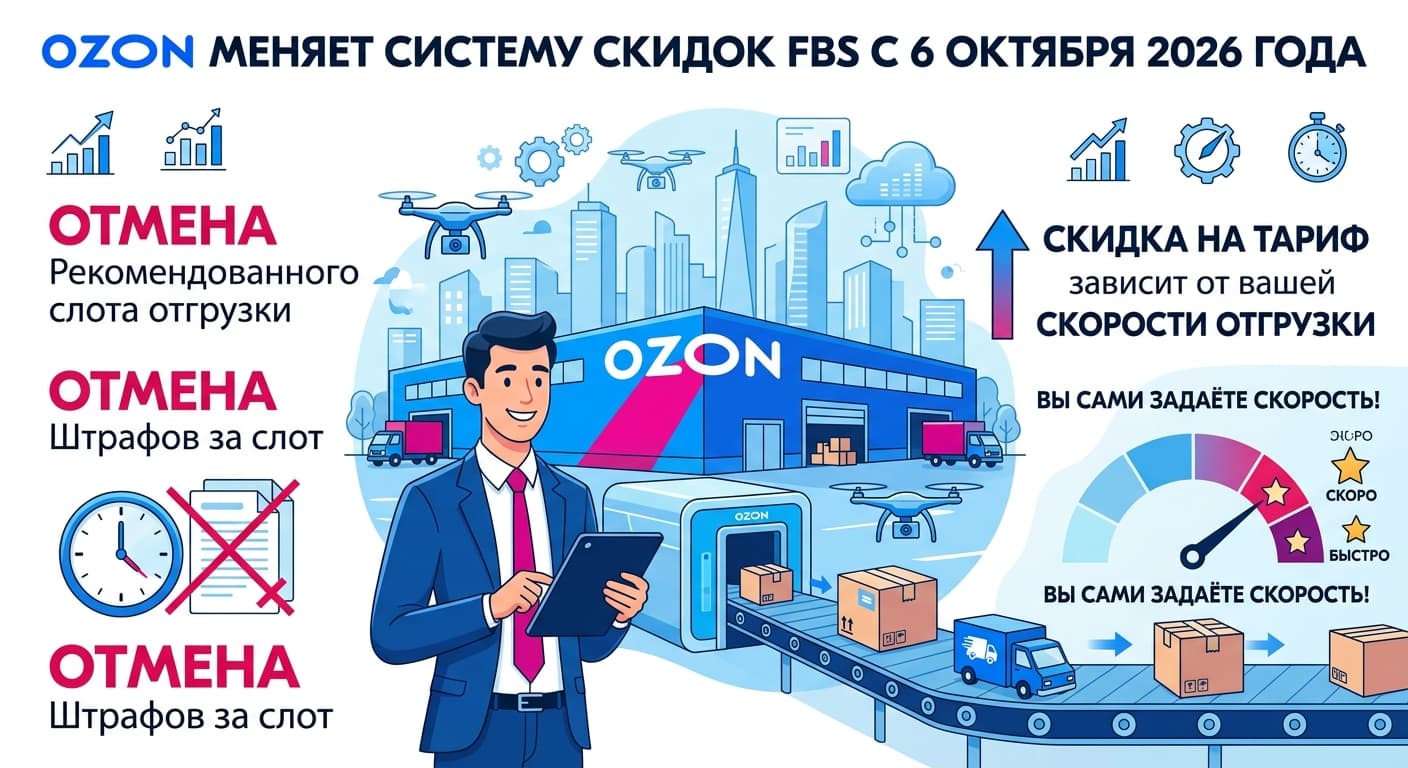 Ozon меняет систему скидок FBS с 6 октября 2026 года