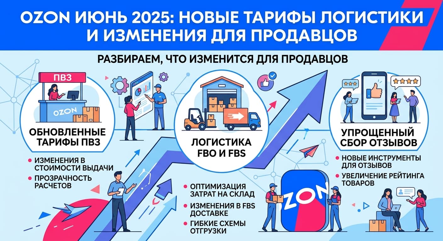 Ozon июнь 2025: новые тарифы логистики и изменения для продавцов