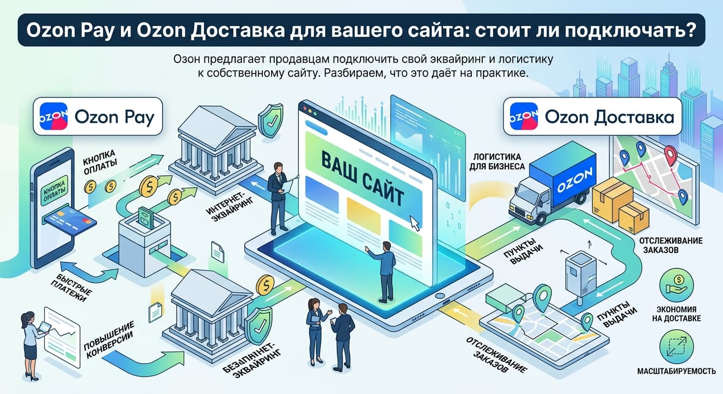 Ozon Pay и Ozon Доставка для вашего сайта: стоит ли подключать?