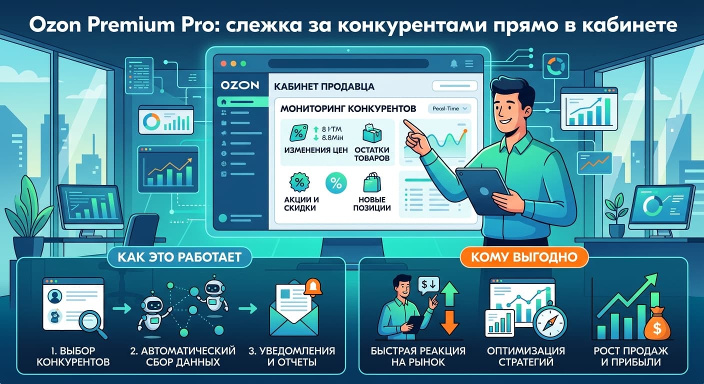 Ozon Premium Pro: слежка за конкурентами прямо в кабинете