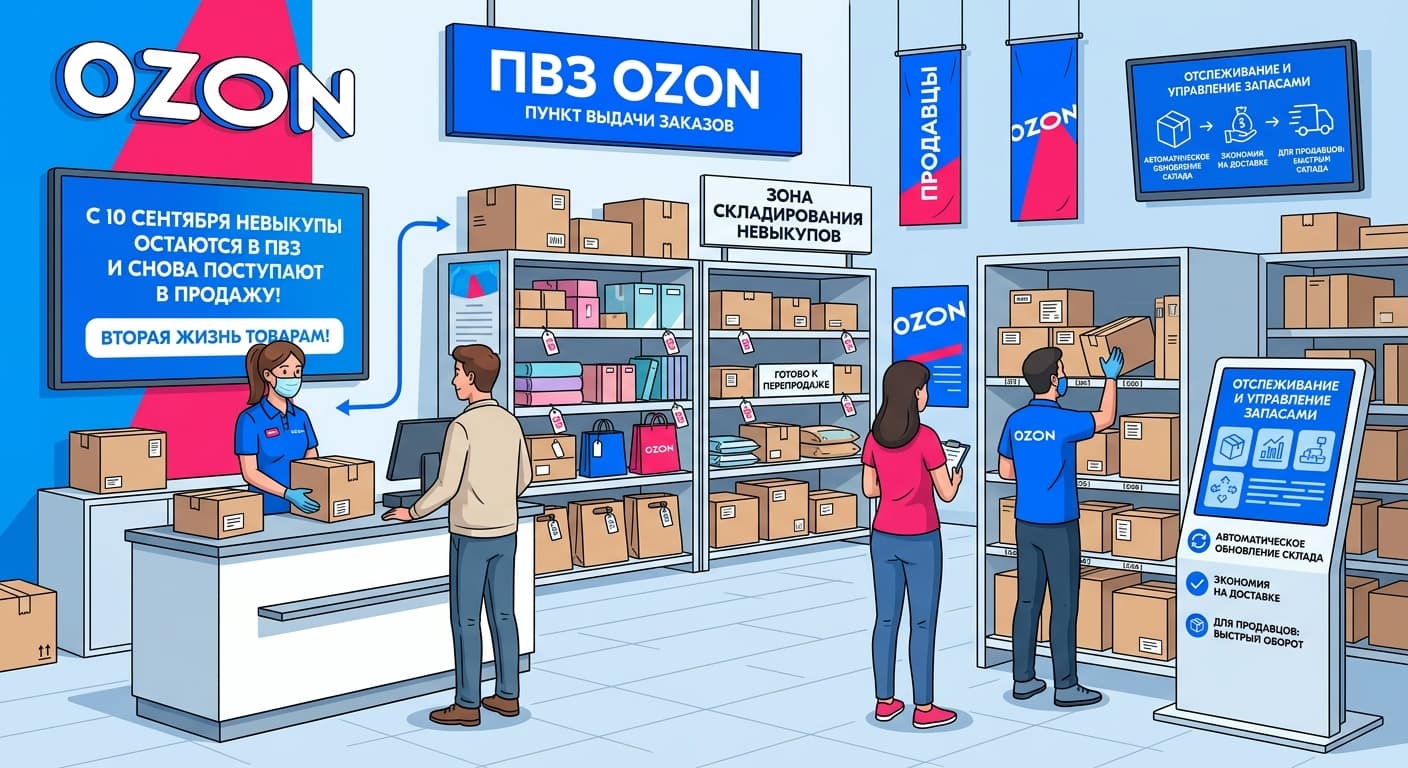 Ozon превращает ПВЗ в склады: как это работает для продавцов