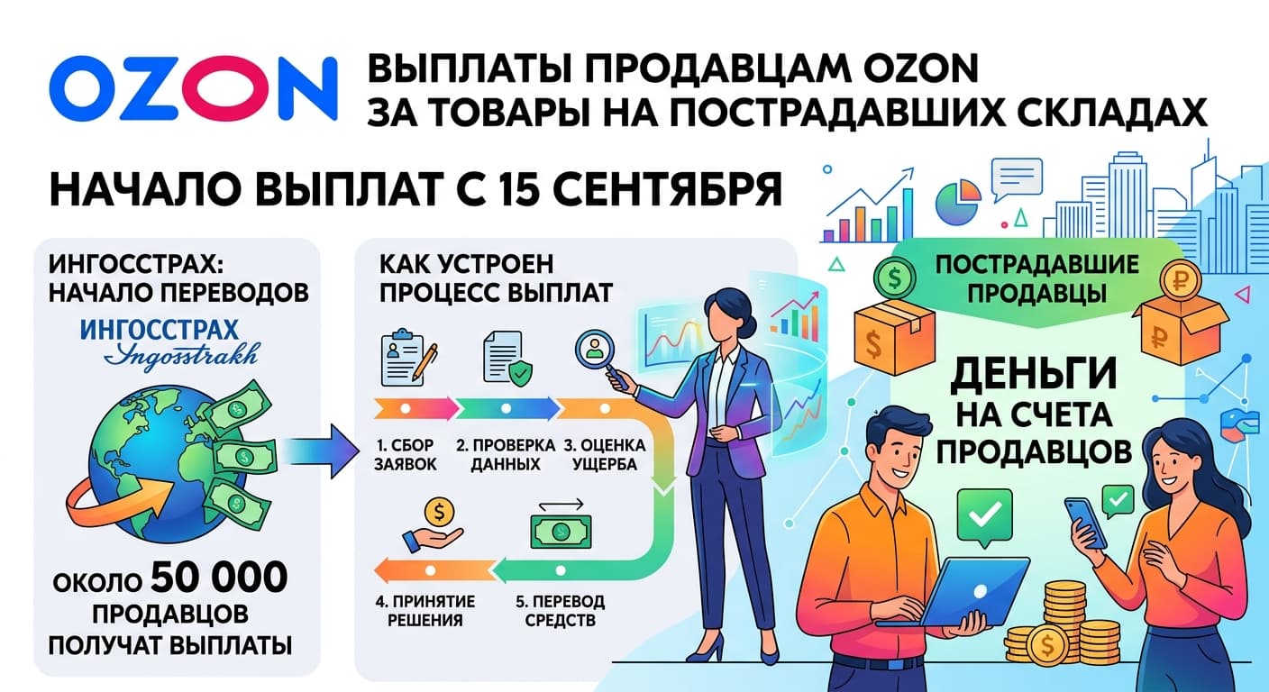 Ozon начал страховые выплаты пострадавшим продавцам