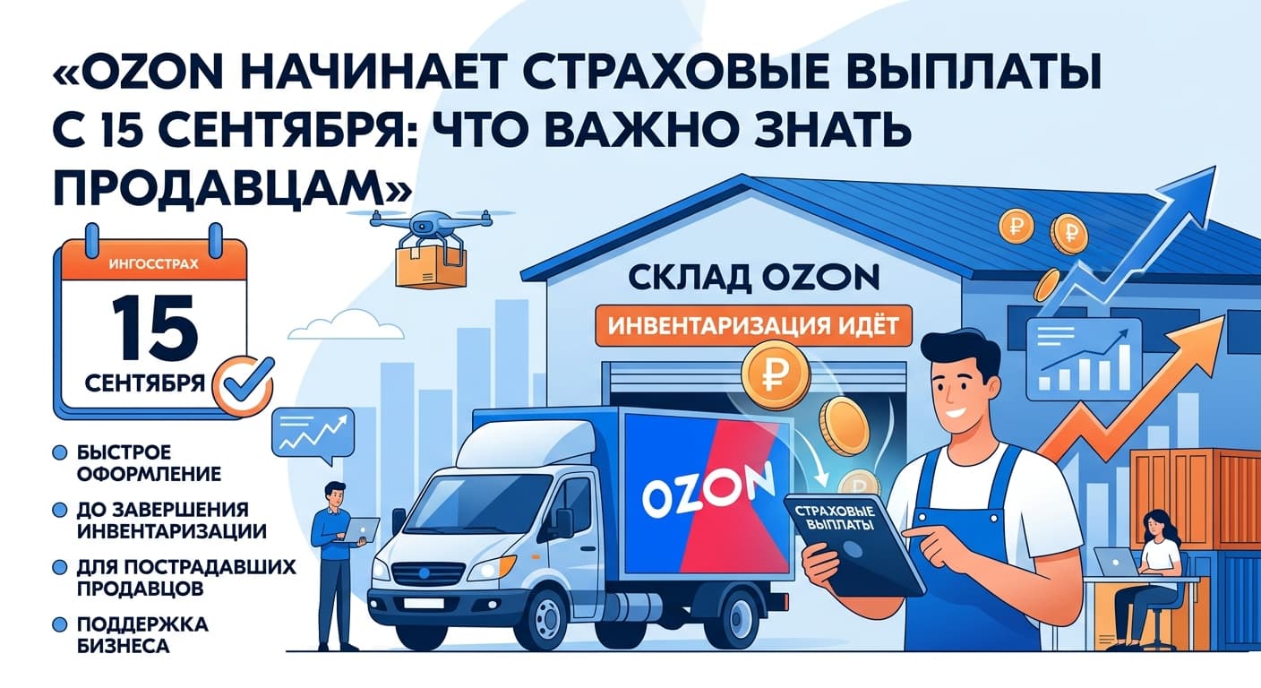 Ozon начинает страховые выплаты с 15 сентября: что важно знать продавцам