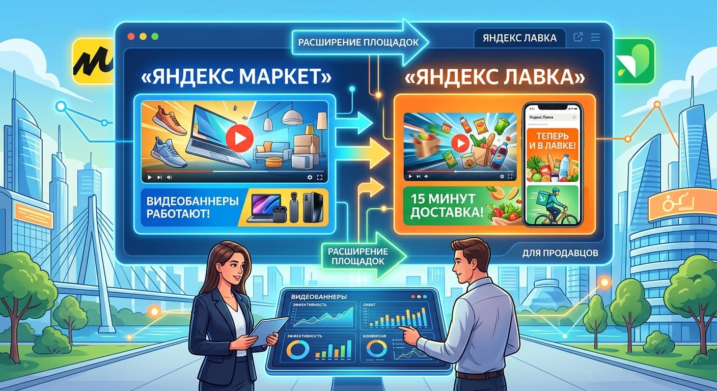 Видеобаннеры Яндекс Маркета теперь работают в Яндекс Лавке