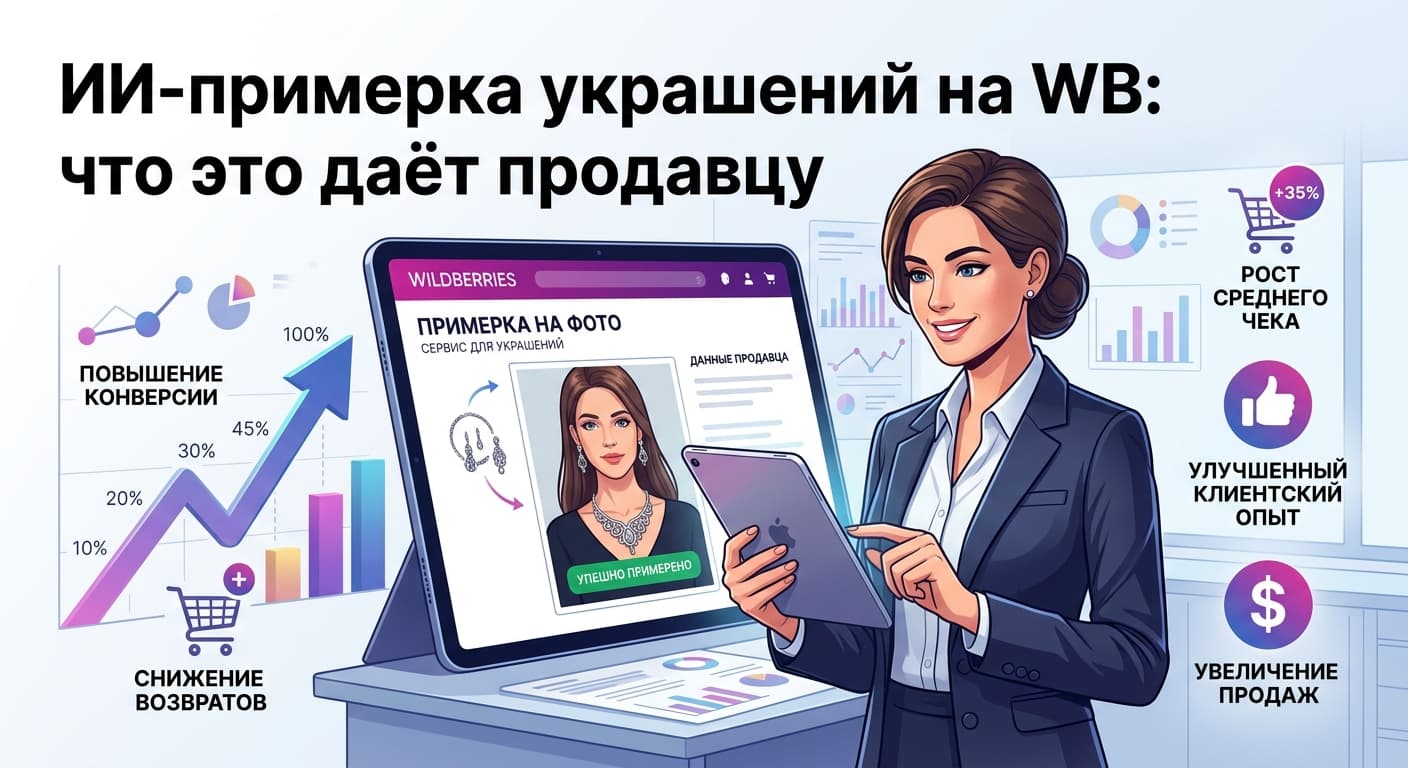 ИИ-примерка украшений на WB: что это даёт продавцу
