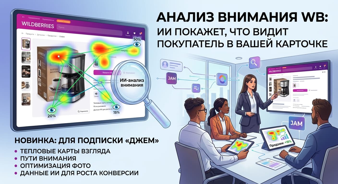 Анализ внимания WB: ИИ покажет, что видит покупатель в вашей карточке