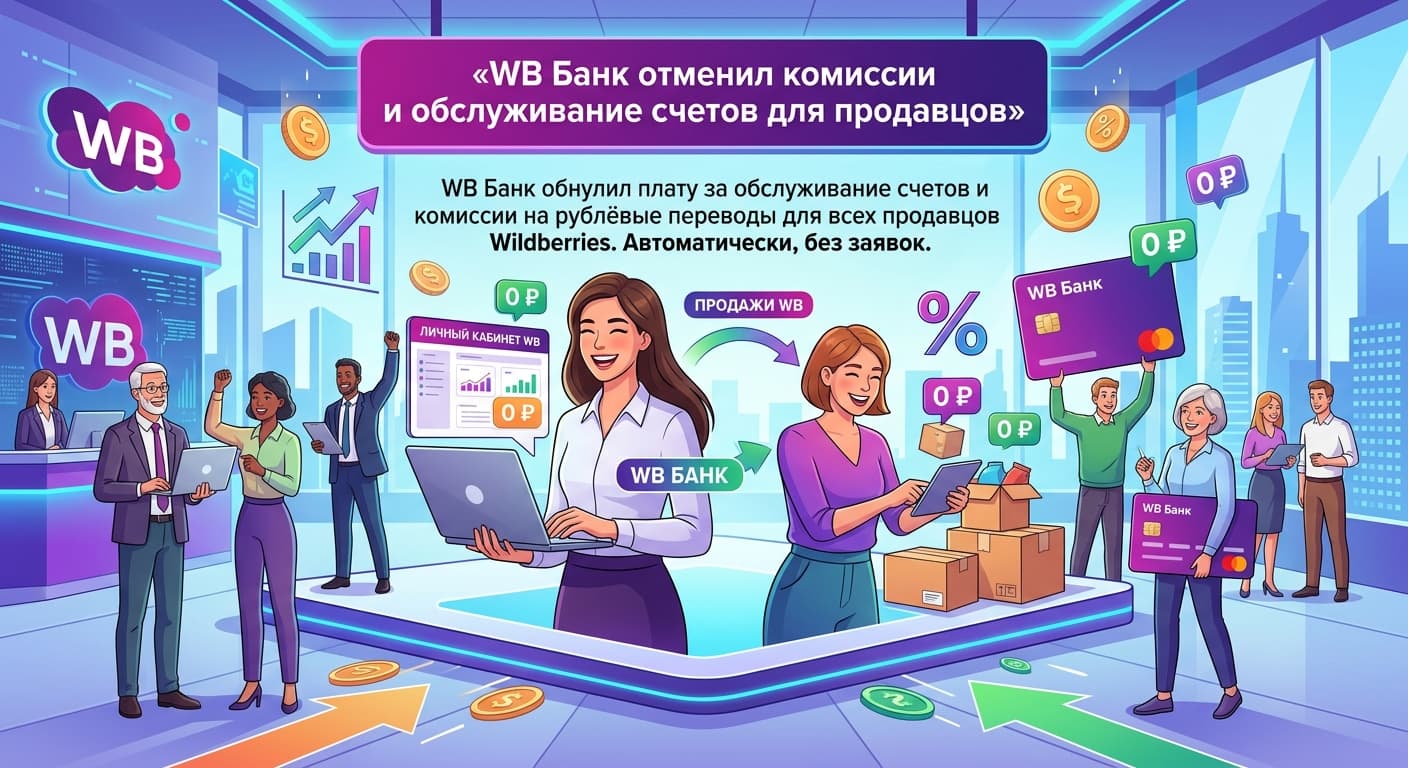 WB Банк отменил комиссии и обслуживание счетов для продавцов