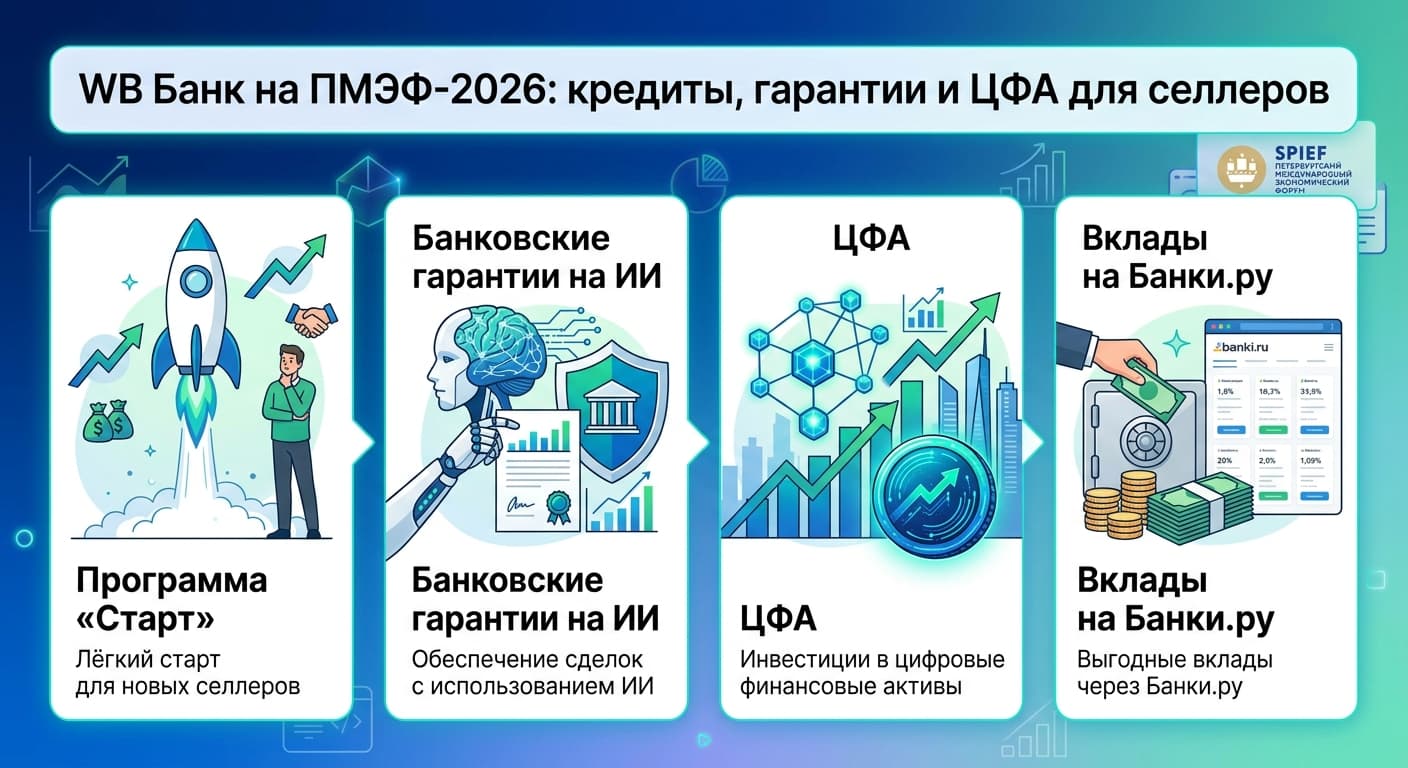 WB Банк на ПМЭФ-2026: кредиты, гарантии и ЦФА для селлеров