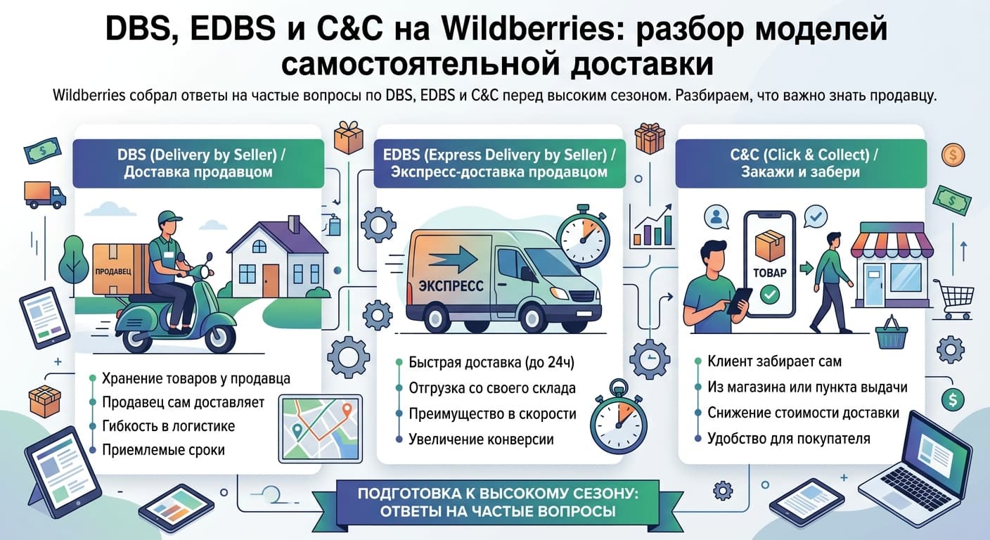 DBS, EDBS и C&C на Wildberries: разбор моделей самостоятельной доставки