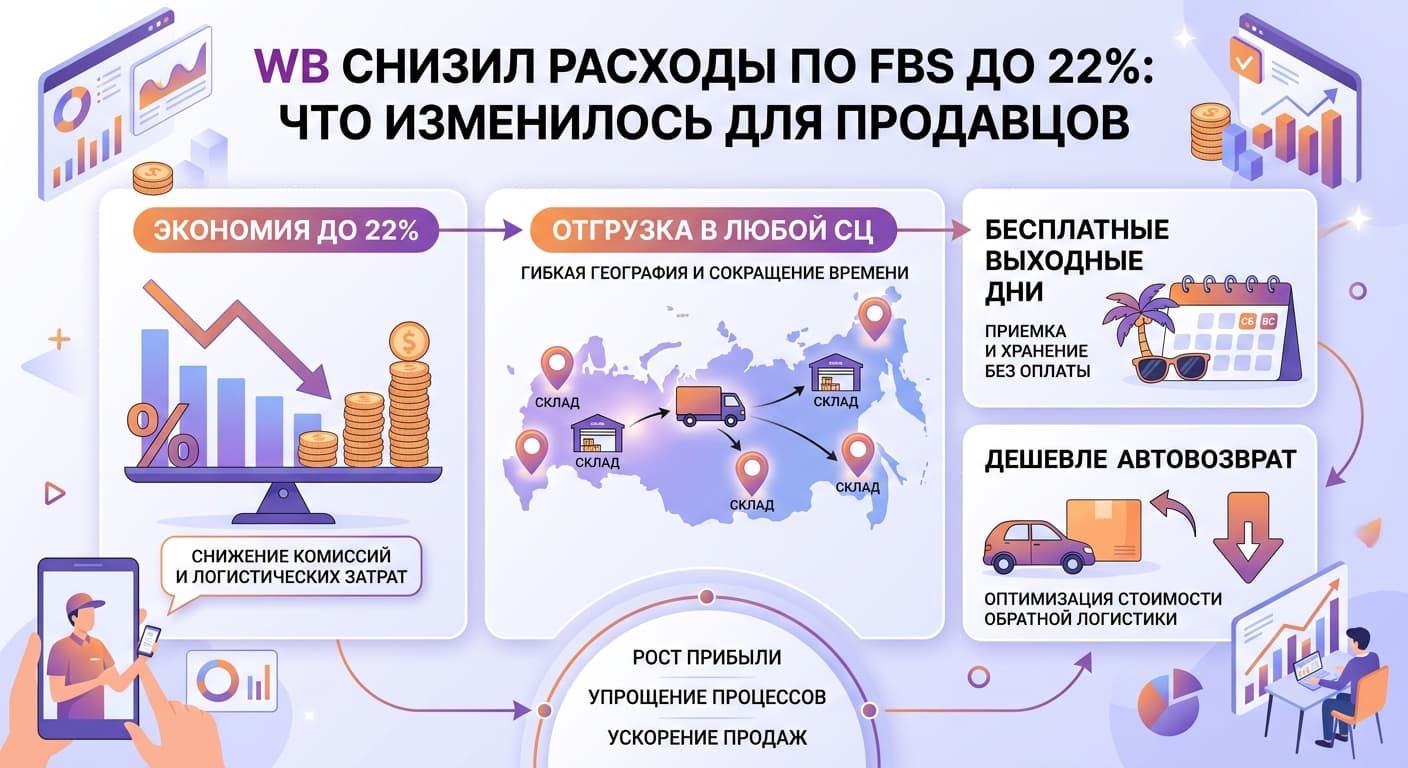 WB снизил расходы по FBS до 22%: что изменилось для продавцов