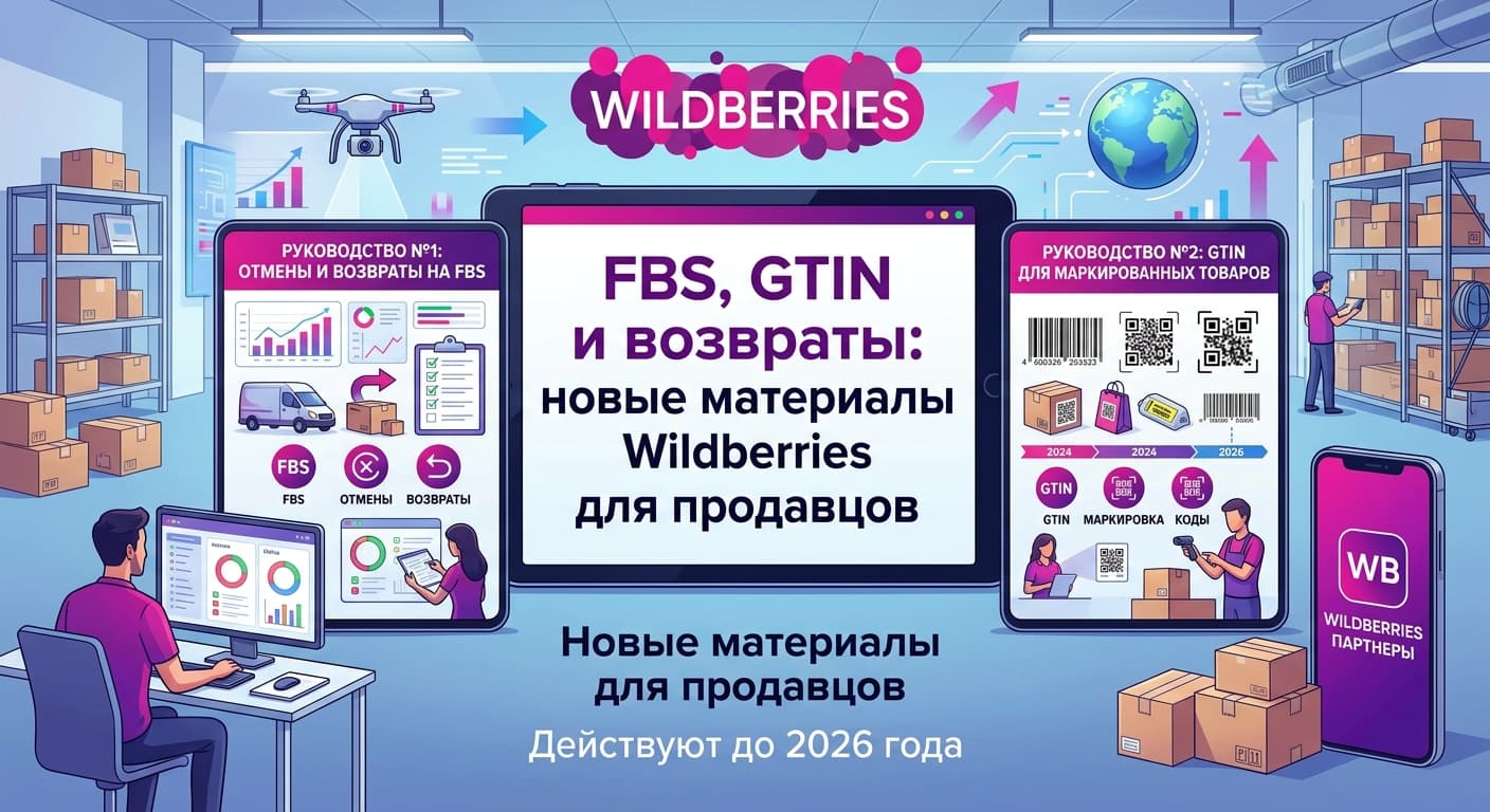 FBS, GTIN и возвраты: новые материалы Wildberries для продавцов
