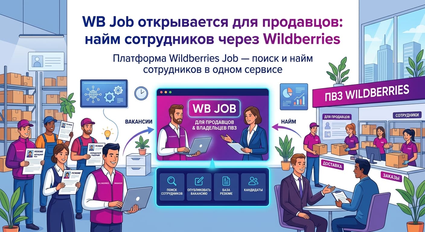 WB Job открывается для продавцов: найм сотрудников через Wildberries