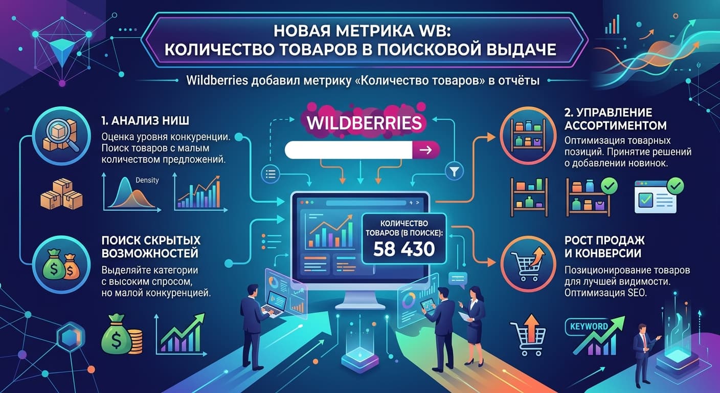 Новая метрика WB: количество товаров в поисковой выдаче