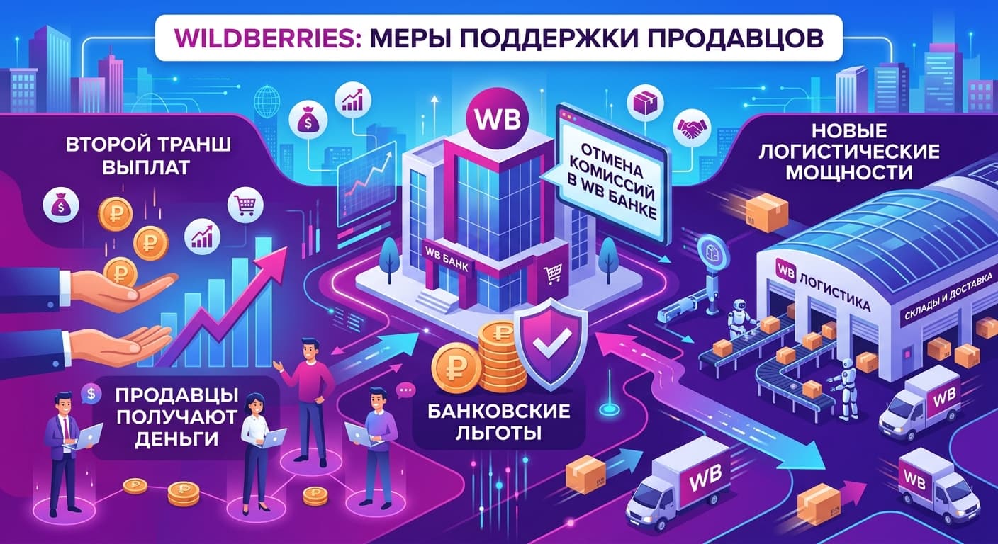 WB запустил меры поддержки продавцов: банк, выплаты и логистика