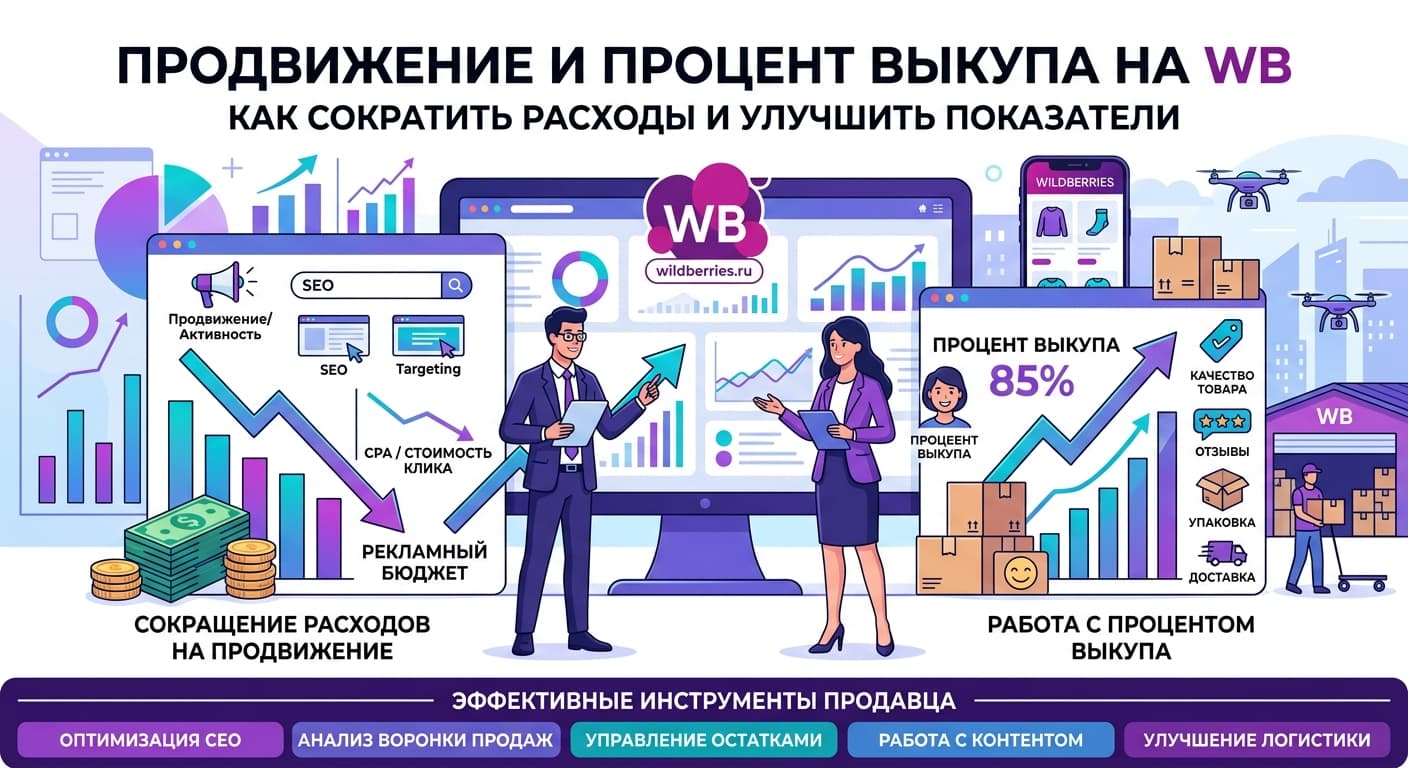 Продвижение и процент выкупа на WB: как сократить расходы и улучшить показатели