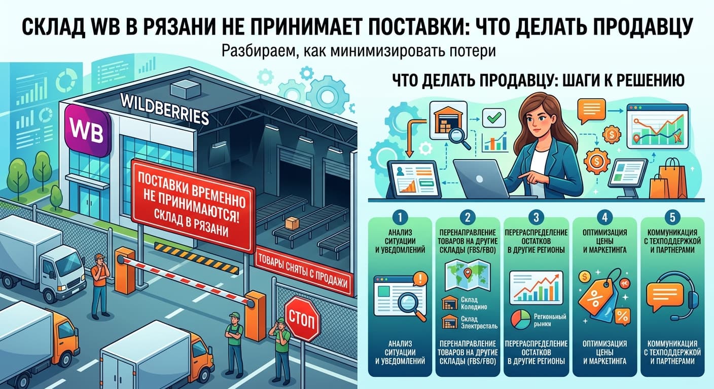 Склад WB в Рязани не принимает поставки: что делать продавцу