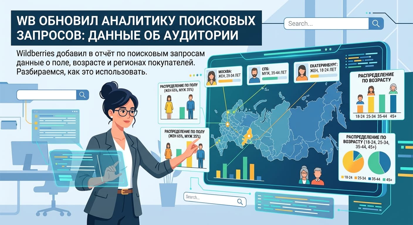 WB обновил аналитику поисковых запросов: данные об аудитории