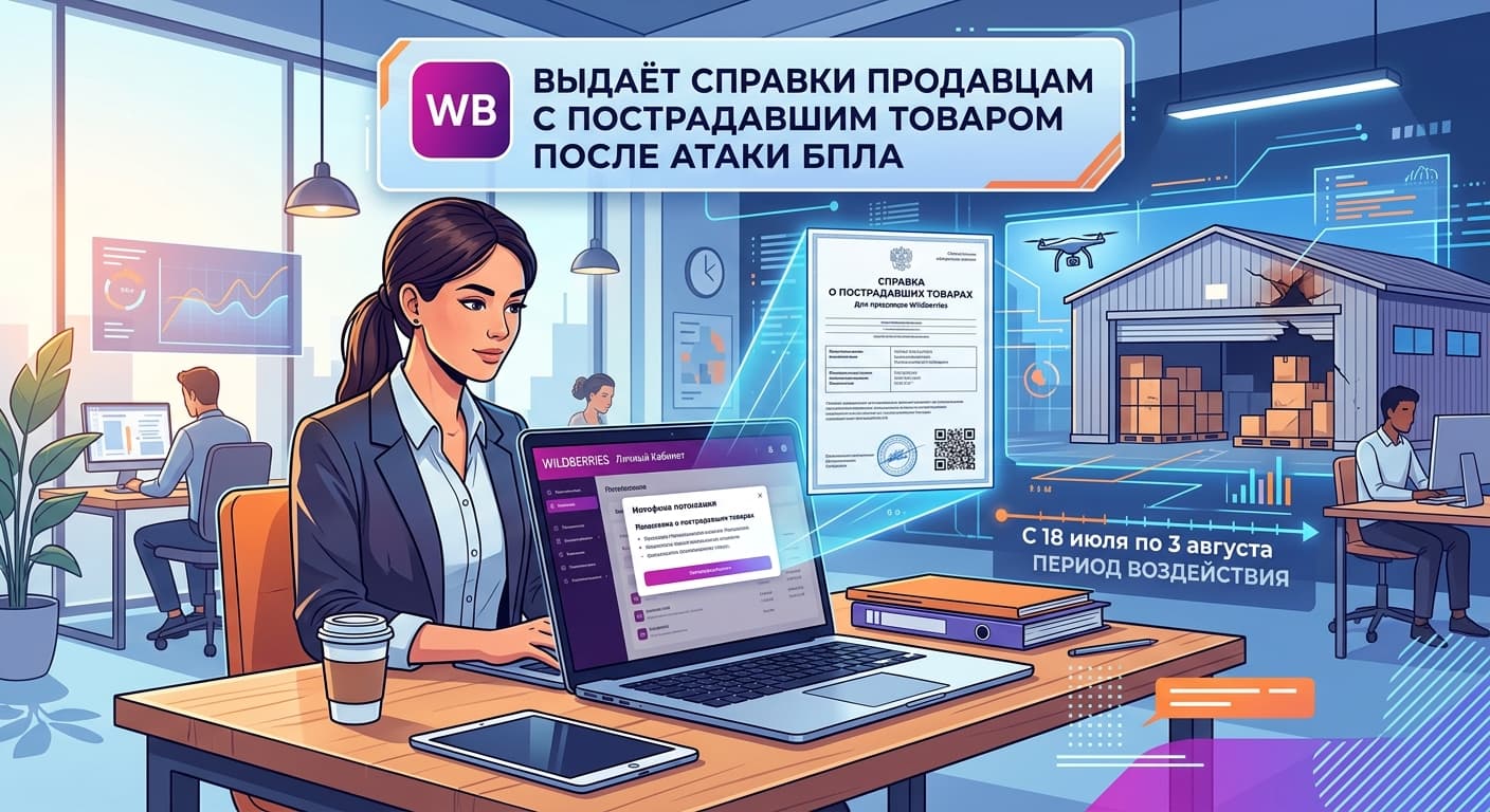WB выдаёт справки продавцам с пострадавшим товаром после атаки БПЛА