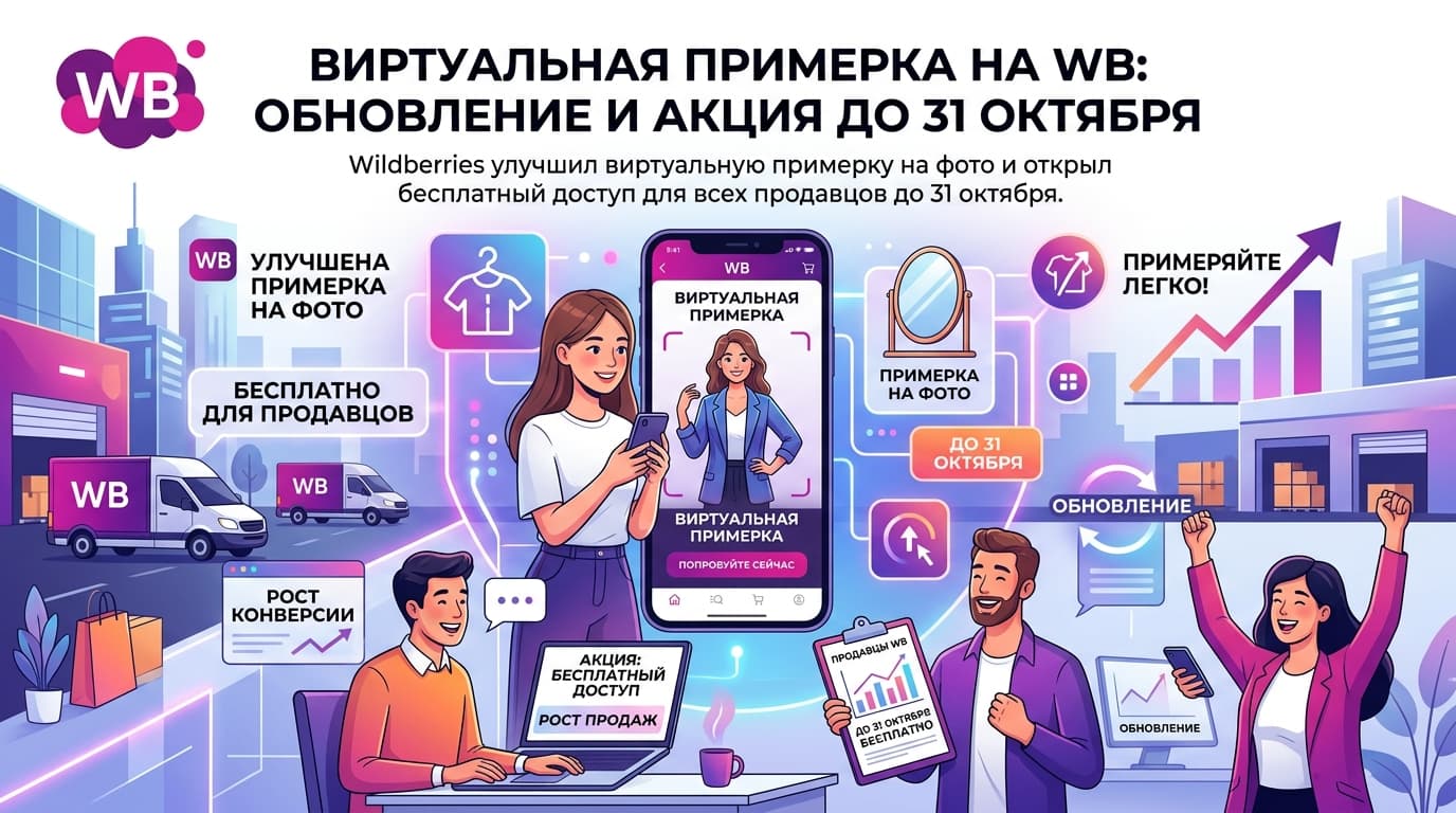 Виртуальная примерка на WB: обновление и акция до 31 октября