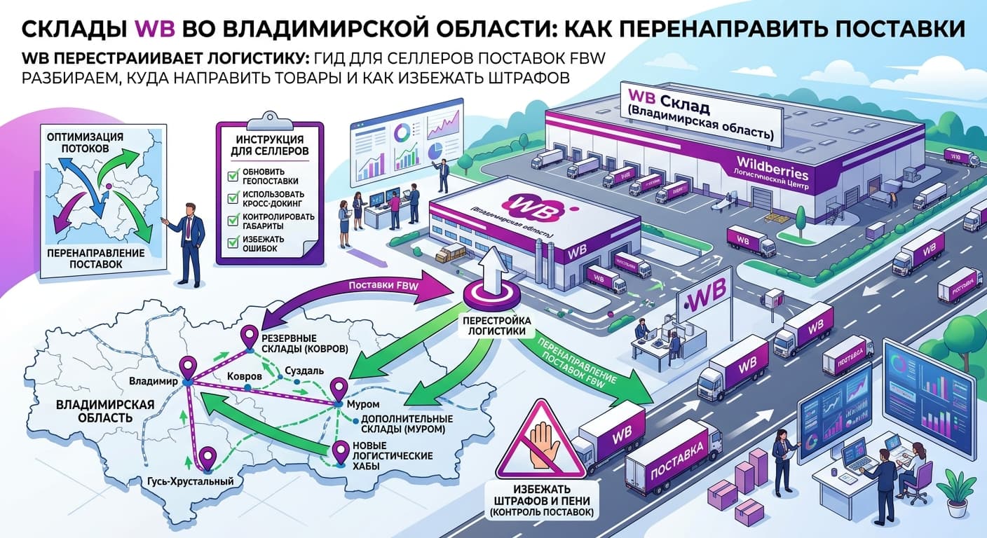 Склады WB во Владимирской области: как перенаправить поставки