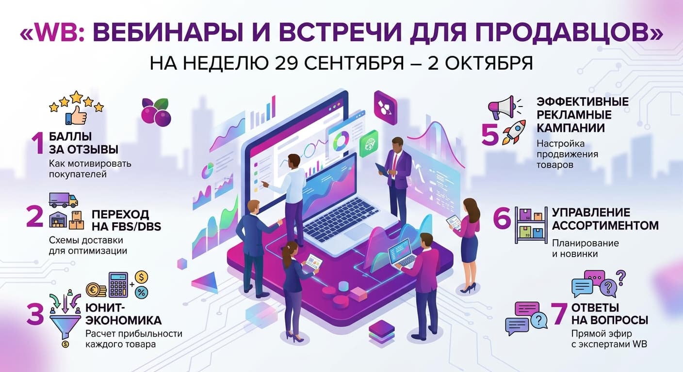 WB: вебинары и встречи для продавцов на неделю 29 сентября – 2 октября