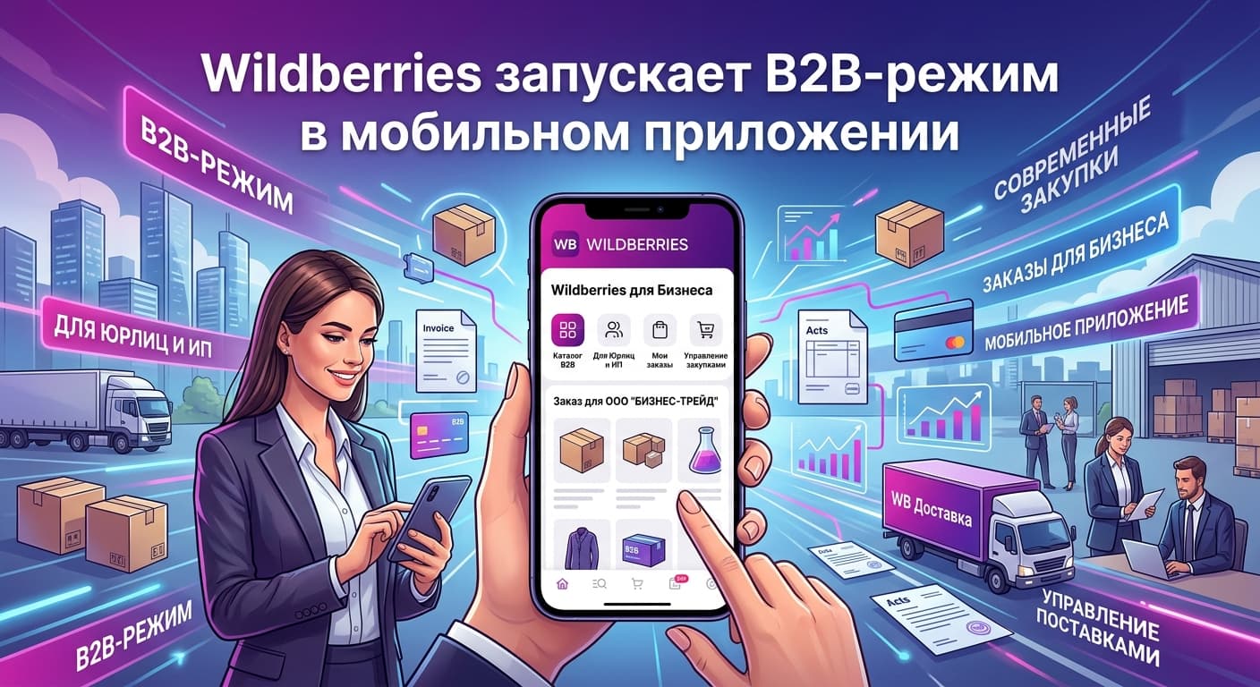 Wildberries запускает B2B-режим в мобильном приложении