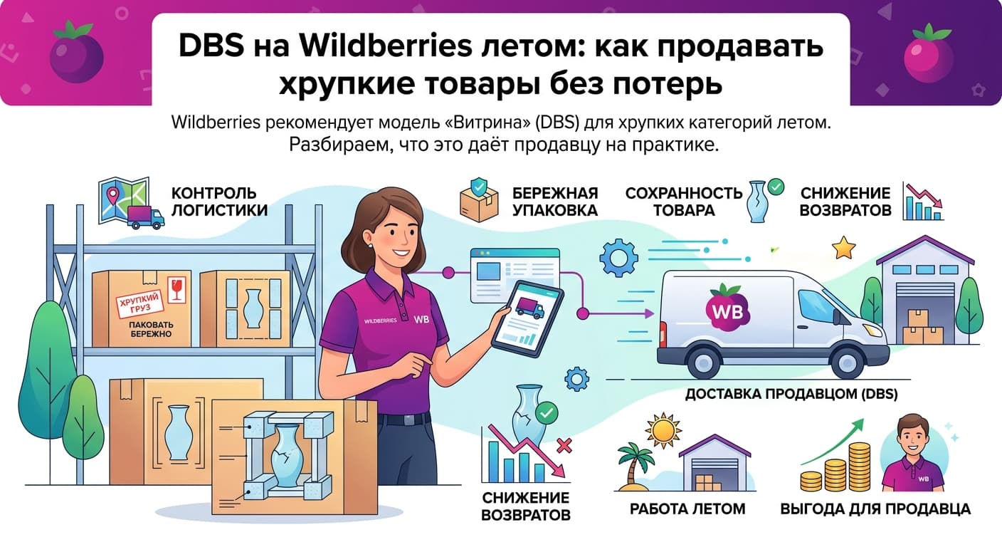 DBS на Wildberries летом: как продавать хрупкие товары без потерь