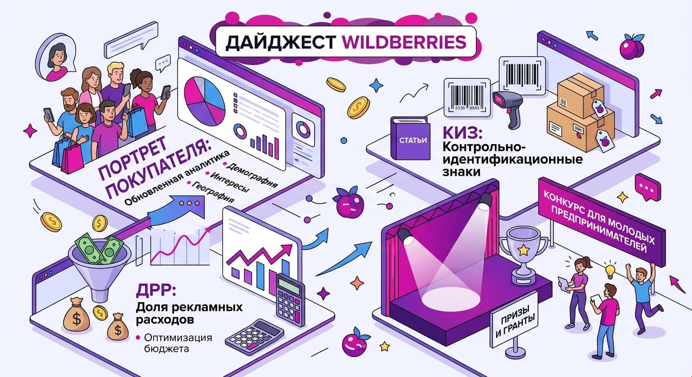 Дайджест Wildberries: портрет покупателя, КИЗ, ДРР и конкурс для предпринимателей