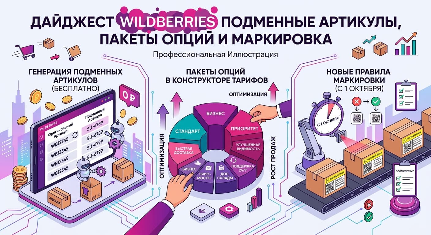 Дайджест Wildberries: подменные артикулы, пакеты опций и маркировка
