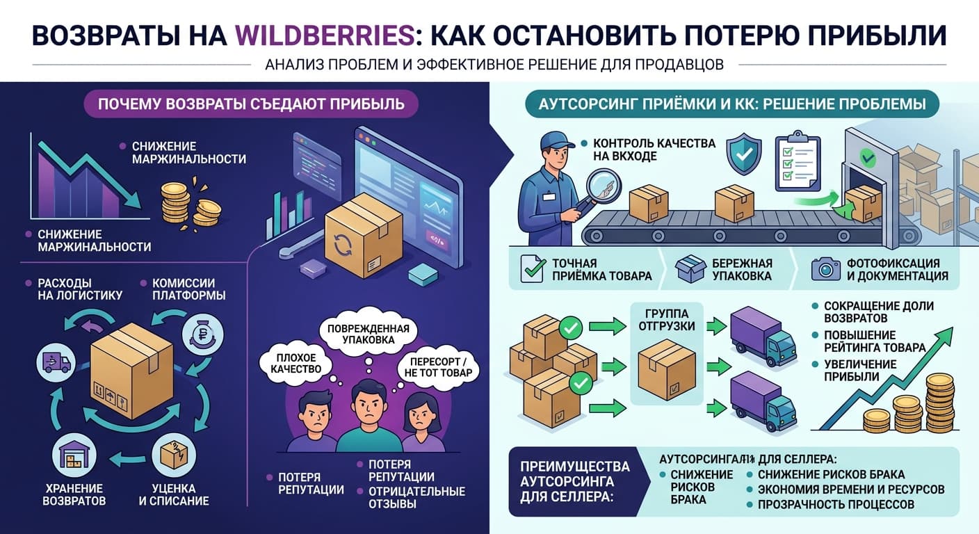 Возвраты на Wildberries: где продавцы теряют деньги и как это остановить