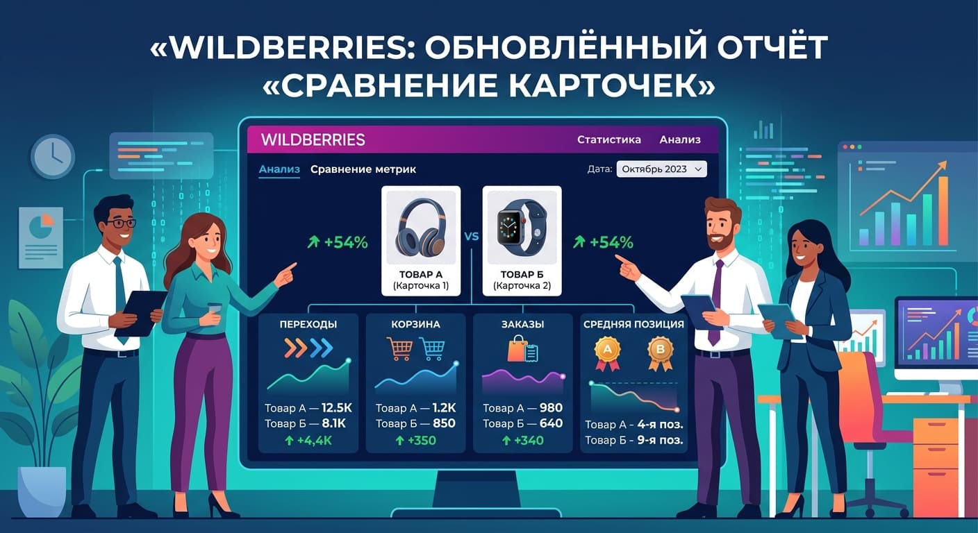 Wildberries обновил отчёт «Сравнение карточек»: новые метрики для продвижения