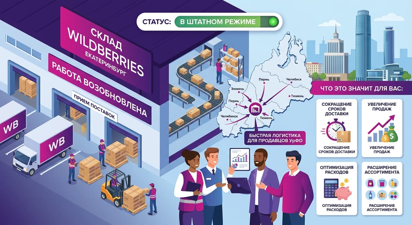 Склад Wildberries в Екатеринбурге возобновил работу