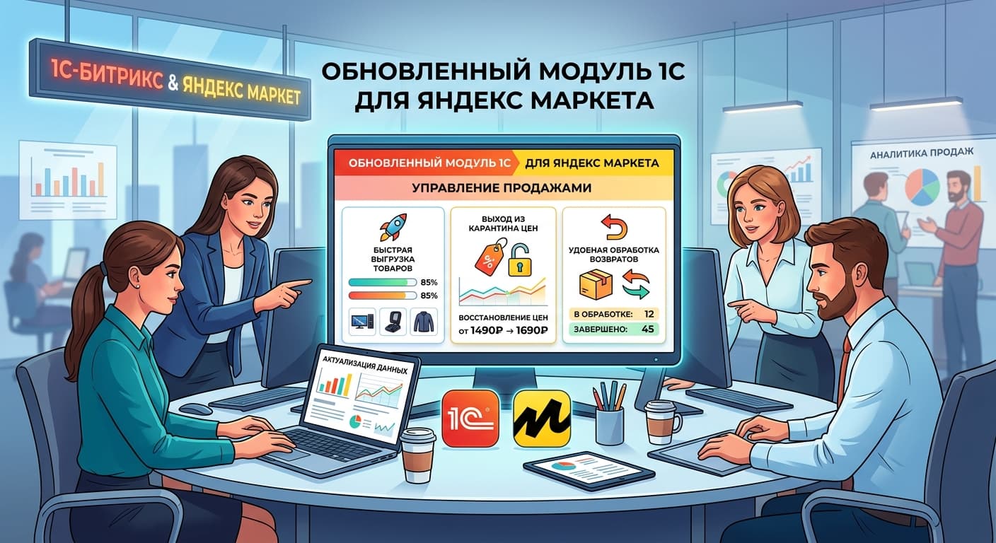Модуль 1С для Яндекс Маркета: быстрая выгрузка, карантин цен и возвраты