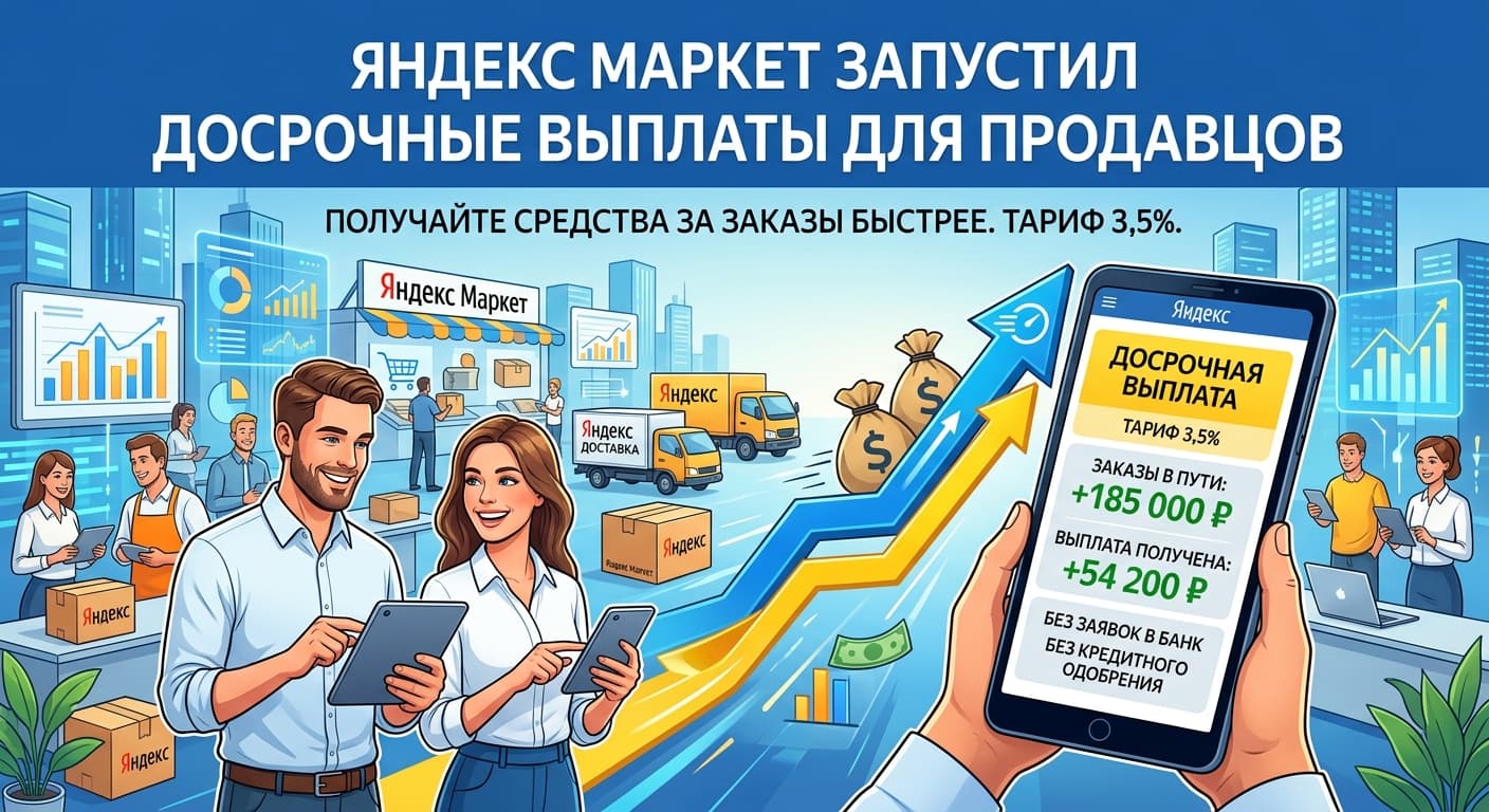 Яндекс Маркет запустил досрочные выплаты для продавцов