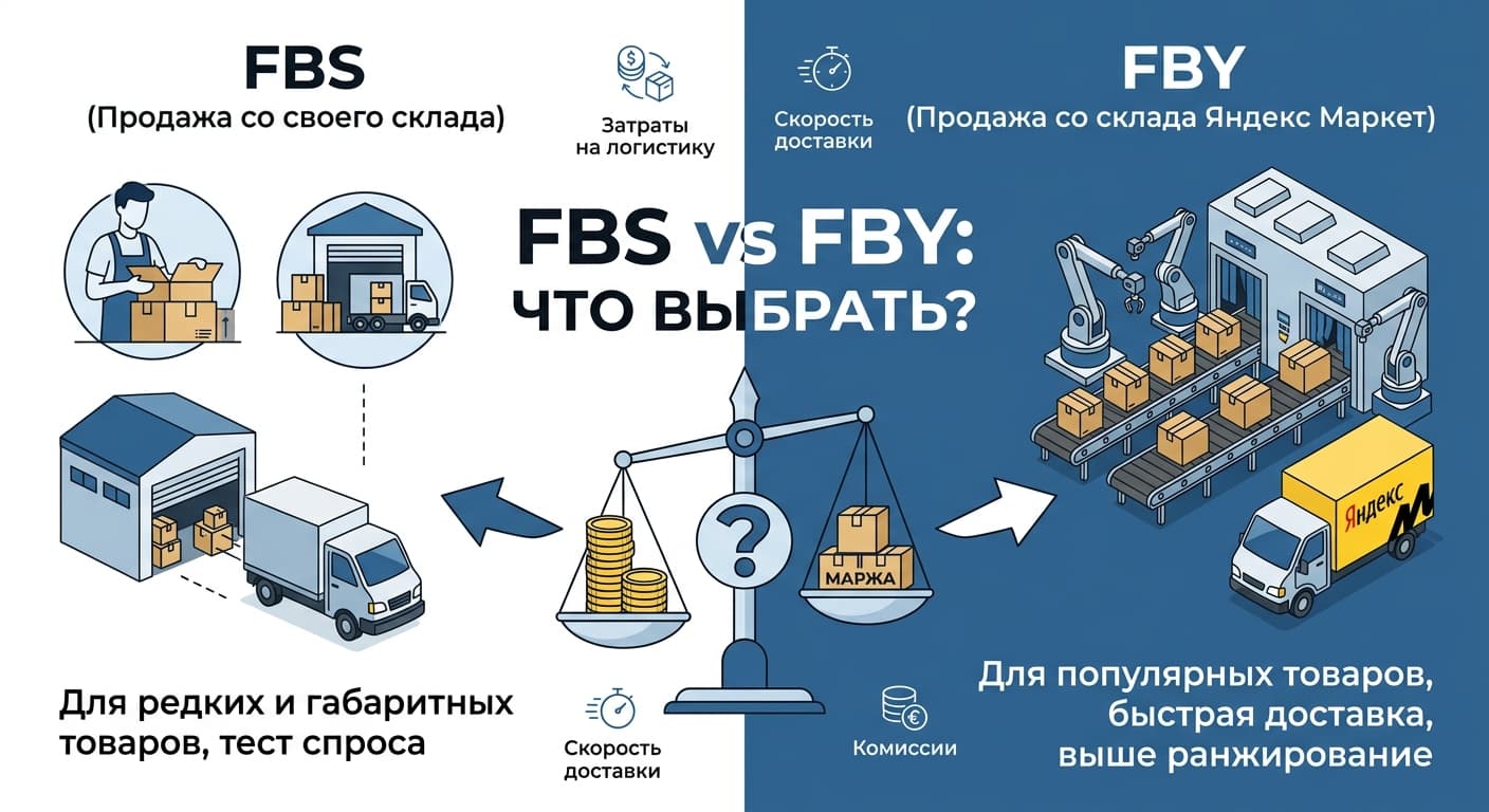 Яндекс Маркет FBS vs FBY: когда везти на склад, а когда отгружать самому