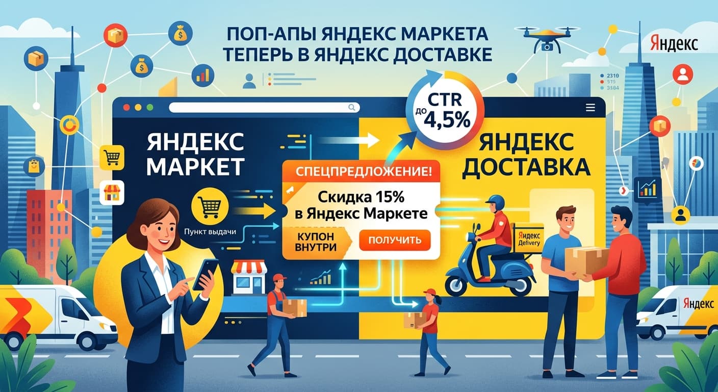 Поп-апы Яндекс Маркета теперь работают в Яндекс Доставке