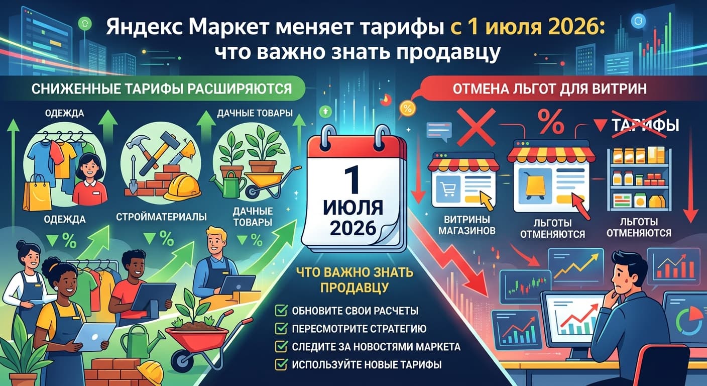 Яндекс Маркет меняет тарифы с 1 июля 2026: что важно знать продавцу