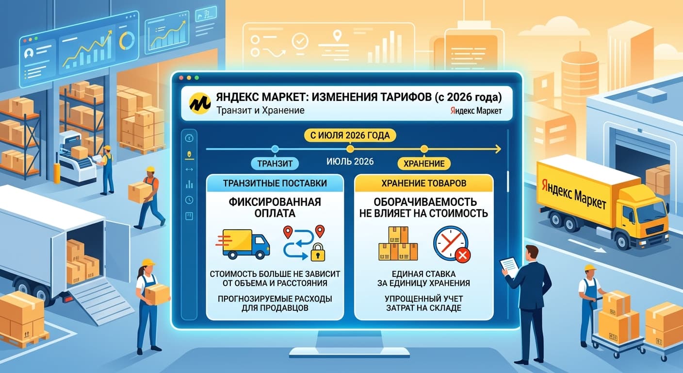 Яндекс Маркет меняет тарифы на транзит и хранение с 2026 года