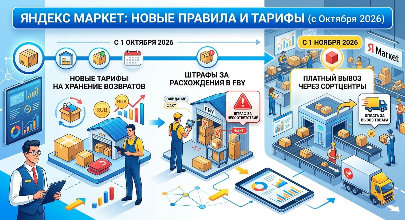 Яндекс Маркет меняет условия возвратов и поставок с октября 2026
