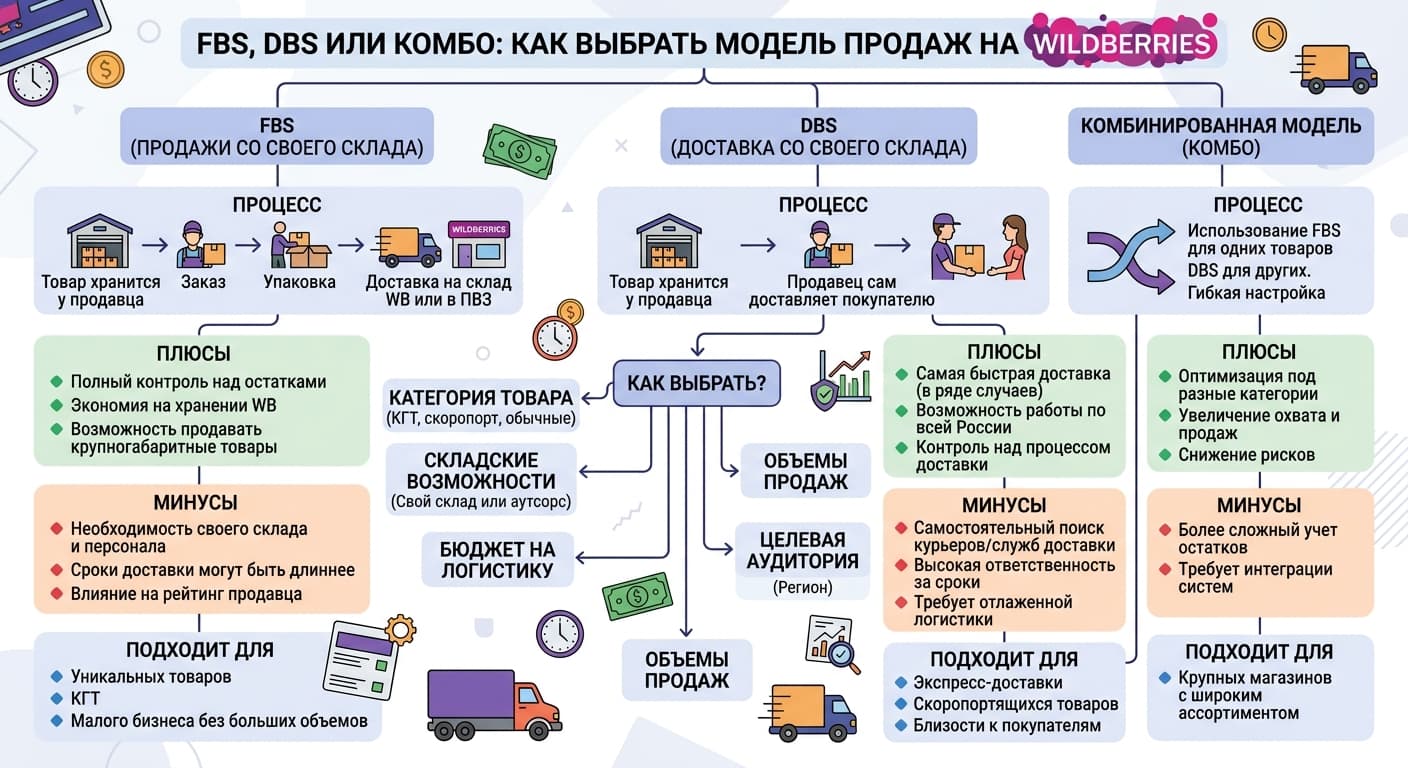 FBS, DBS или комбо: как выбрать модель продаж на Wildberries