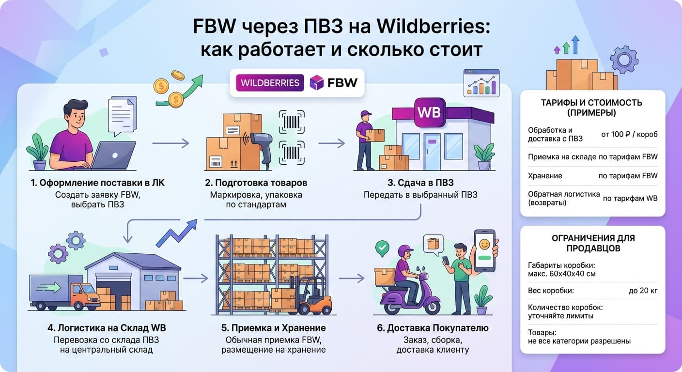 FBW через ПВЗ на Wildberries: как работает и сколько стоит
